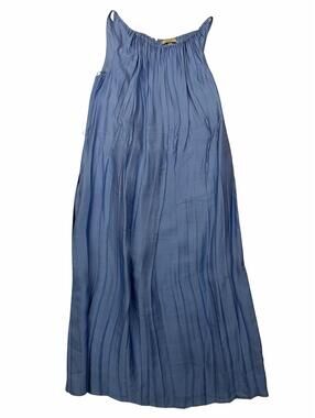 Nina Ricci Pleated Dress Viscose Blue Size FR 40 | US 6-8